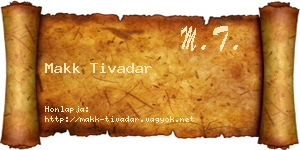 Makk Tivadar névjegykártya